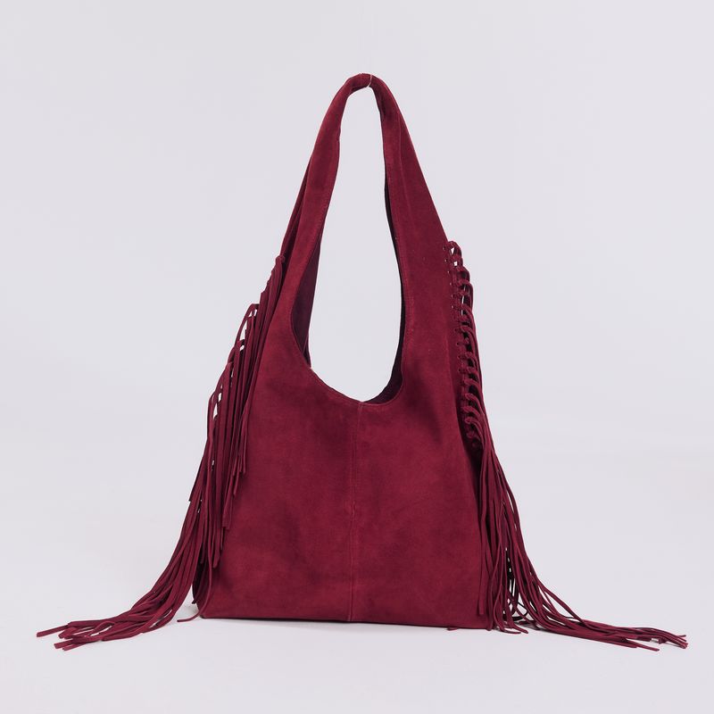 The Tassia in Burgandy Suede