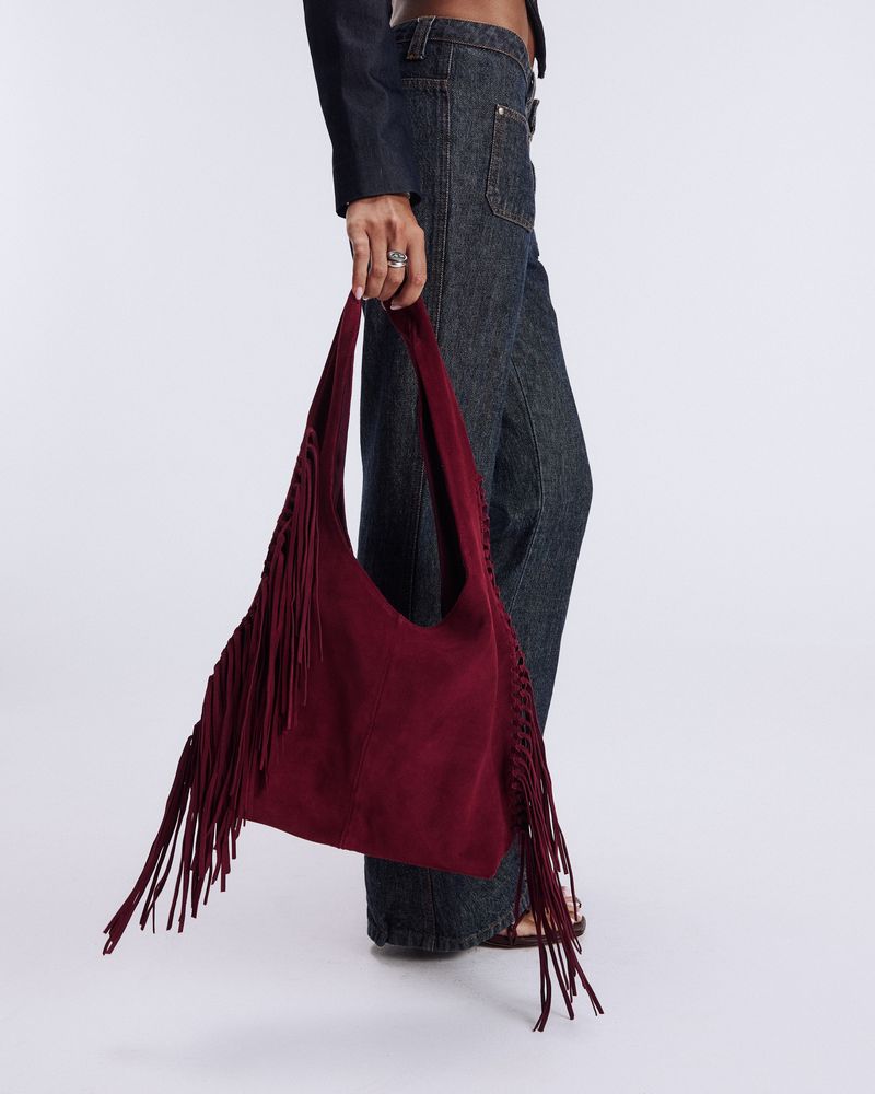 The Tassia in Burgandy Suede