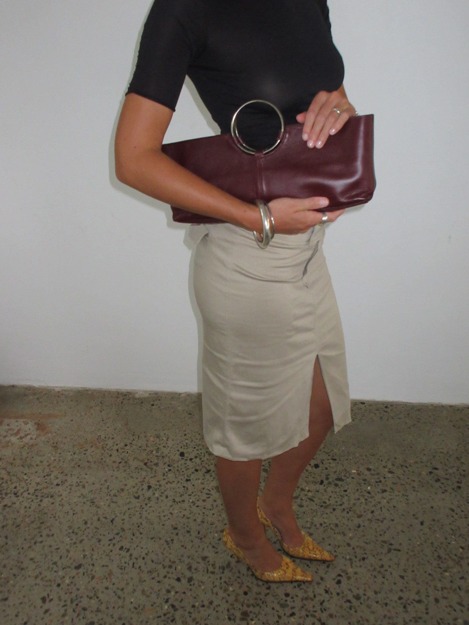 The Sis in Bordeaux Leather
