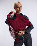 The Tassia in Burgandy Suede