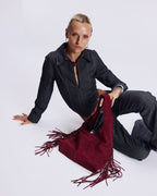 The Tassia in Burgandy Suede